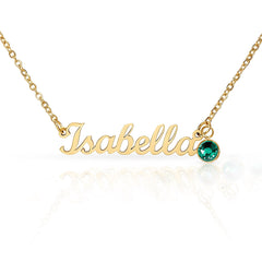 Custom Name Necklace with Birthstone – Personalized Gift for Her