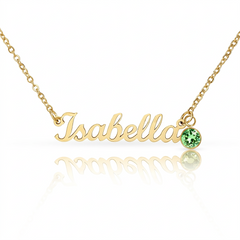 Custom Name Necklace with Birthstone – Personalized Gift for Her